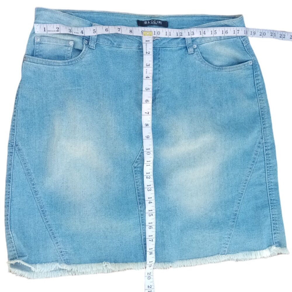Baccini stretch denim skirt sz 8 - Picture 7 of 7